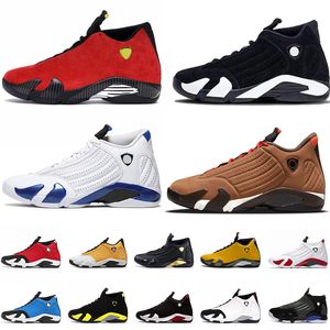 jorda14s Zapatillas de baloncesto para hombre J14S Laney Zapatillas de baloncesto 14s Punta negra Bastón de caramelo Arena del desierto Gimnasio Rojo Último tiro Trueno inverso Zapatillas de deporte para hombre y mujer US 13