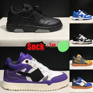 2024 Chaussures de créateurs hors des baskets de bureau pour les hommes Femmes en cuir Flat out Out Run Walking Black Purple Green Navy Mens Tops Low Tops