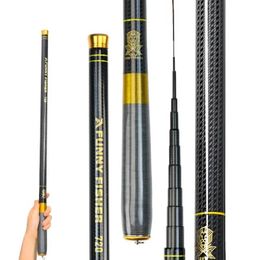 TID à pêche télescopique Josby Portable de fibre de carbone ultraliers super dur pour le pôle Stream de carpe d'eau douce 3,6 m 4,5 m 5.4 m 6,3m7,2 m 240508
