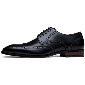 Josen Business Oxford Derby formele schoenen van dik leer met vleugeltip voor heren