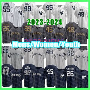 Josh Donaldson Carlos Rodon 99 Aaron Juge Derek Jeter Nouveaux maillots de baseball York Yankees Gerrit Cole Giancarlo Stanton Gleyber Torres Man Juan Soto Anthony Rizzo B04