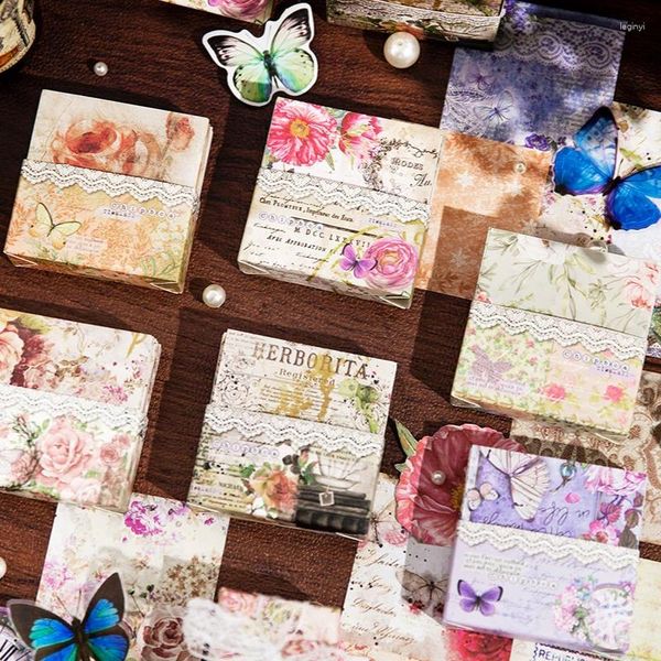 Journamm – papier de décoration esthétique, 200 pièces/paquet, papeterie de Collage pour Journal indésirable, bricolage, Scrapbooking, artisanat de fleurs Vintage