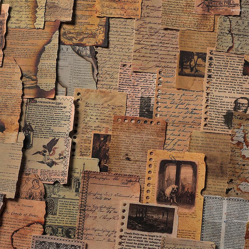 Journamm 30pcs/pack Burning Style Materials Paper DIY Scrapbooking Deco Junk Journal Collage Stationery Vintage Background