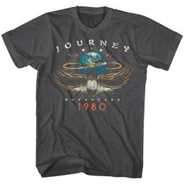 Journey Department Album Tour 1980 Men's T-shirt Rock Rock Band Fashion Hot Mens Cool Tee Charcoal