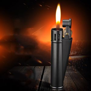 Reis Brand Retro Mechanisch Trench Kerosine Olie Lichter Winddicht Metalen Vuurdruk Slijpschijf Wiel Ignite Sigaar Lichter Free Fire Men Gadgets