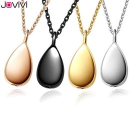 Jovivi Teardrop Crematie Urn KettingVulkit Waterdrop Medaillon Voor As Hanger Neckalces Gedenkteken Aandenken Sieraden Kettingen206m