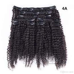 Jovo Beauty Supply Birman 3B 3C 4A 4B 4C Natural Black 100G 120G Afro Clip Curly Kinky in Human Hair Extensions