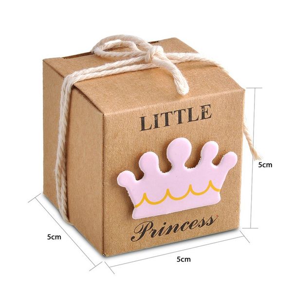 Joy-Life 10/20pcs Kraft Paper Candy Box Baby Shower Regalos para la fiesta de cumpleaños para invitados Babyshower Boy Girl Bold Bag Supply Fiest