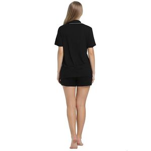 Joyaria conjuntos de pijamas de verano de bambú de manga corta PJS camisa para dormir pantalones para dormir para mujeres ropa de dormir pijamas para mujeres Y2004252499