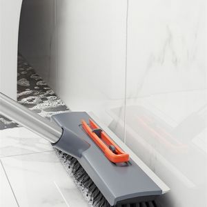 Joybos Pool Scrub Brush Squeeze Mop Multifonctionnel Outil de nettoyage à long manche pour salle de bains Toilette Fenêtre Verre Essuie-glace JX80 210830