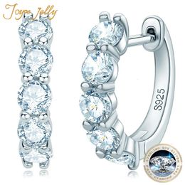 JoyceJelly 100% 925 boucles d'oreilles en argent Sterling avec boucles d'oreilles 3mm pour femmes bijoux fins scintillants certifié GRA 240112