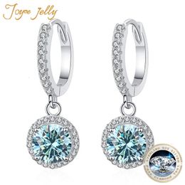 JoyceJelly Echte 1CT D Kleur Oorbellen Voor Vrouwen S925 Sterling Zilver Fonkelende Bruiloft Luxe Fijne Sieraden 240227