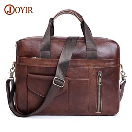 JOYIR porte-documents pour ordinateur portable en cuir véritable pour hommes sacs de messager de voyage rétro 156 pouces sac à bandoulière pour ordinateur haute capacité 240313