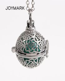 JOIMARK 5pcslot Rose Flower Hollow Cage Mexican Chime Caja Mágica Sonido de Música Bell Ball Colgante Mujeres Collares de Embarazo HCPN537732758