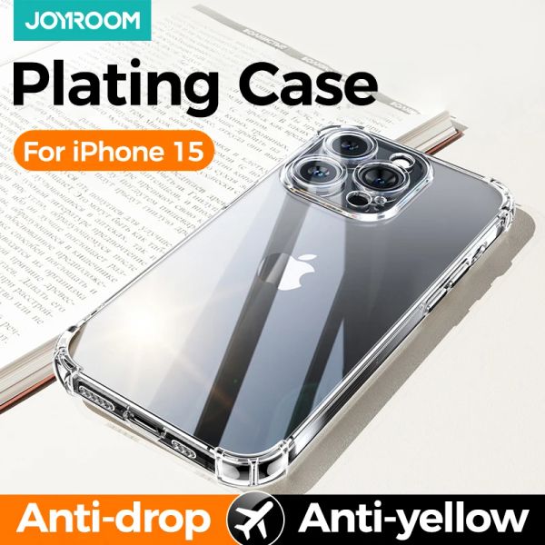 Cajas telefónicas de Joyroom para iPhone 15 14 Pro Max PC+TPU Cubierta transparente suave a prueba de choque para iPhone 14 13 Pro Max Cover