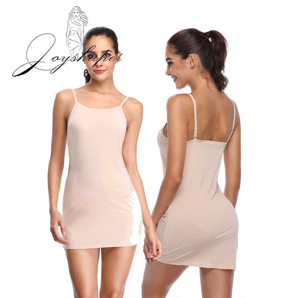 Joyshaper femmes réglable Spaghetti sangle sous les robes respirant sans couture sous-vêtements amincissants jupon corps Shapers Shapewear