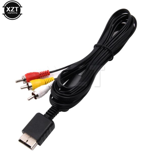 Joysticks 1,8 m 3RCA TV Adapter Cable Cable AV Cable vidéo Audio pour Sony PlayStation 2 3 PS2 PS3 Multimedia of Audio Line