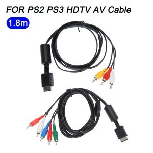 Joysticks 1,8m Audio vidéo compose HDTV Câble AV à RCA pour PS2 / PS3 / PS3 Slim HD Multi Out Composite RCA Cable pour Sony Playstation 3