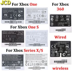 Joysticks 1 stks voor Xbox 360 Black White Controller Sticker -label voor Xbox One Slim Series S X Game Handle Back Stickers Reparatie -accessoires