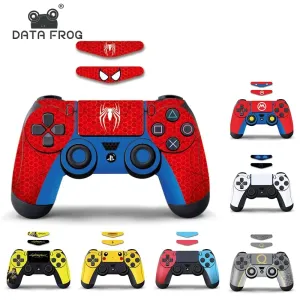 Joysticks 2024 NUEVO 9 estilos Cubierta de pegatina protectora para PS4 Pro Slim Skin Decal para Sony PlayStation 4 Game Controller Accessories