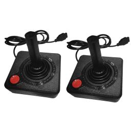 Joysticks 2X Gaming Joystick Controller Voor Atari 2600 Game Rocker Met 4Way Hendel En Enkele Actie Knop Retro Gamepad