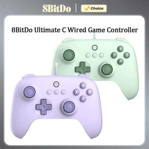 Joysticks 8bitdo Ultimate C Contrôleur de jeu câblé Gamepad Joystick pour PC Windows 10, 11, Steam Deck Raspberry Pi Android Accessoire