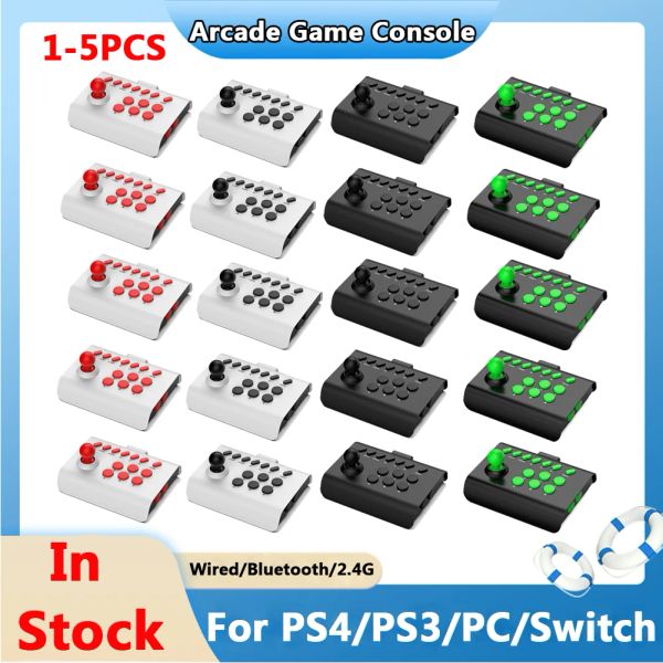 Joysticks Consola de juegos Arcade 3 modos de conexión Consola de juegos retro portátil Soporte sensible y preciso Envío en serie Turbo para PS4/PS3/PC