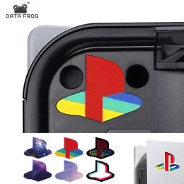 Joysticks Data Frog 6pcs Skins de décalage en vinyle personnalisé pour la console PS5 Sticker sous-couche de logo pour la version du disque de console PS5 version numérique version