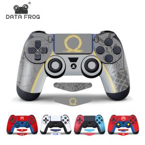 Joysticks Data Frog Skin Protective Sticker Cover para PS4 Pro Slim Skin Decal para Sony PlayStation 4 Game Controller Accessories