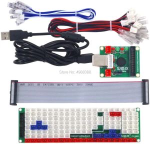 Joysticks Ontwikkeling Toetsenbord Encoder Bordspelcontroller DIY LED Toetsenbord Ontwikkelingsbord Media Muziek USB Encoder 104 Toetsen Arcade DI