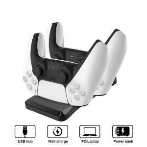 Joysticks Dual Controller Charger voor PS5 oplaaddokstation voor PlayStation 5 dualsense gamepads met USB C -kabel