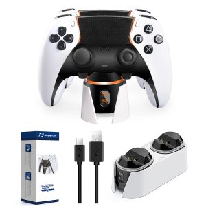 Joysticks Dual Fast Charger pour PlayStation 5 Controller Charger Station de chargement de cradle Station de quai avec indicateur LED pour GamePads PS5