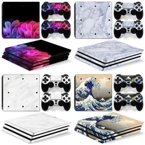 Joysticks for ps4 pro skin man autocollant camo accessoires de jeu en vinyle autocollant peau pour ps4 pro console rose couleur p5