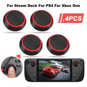 Joysticks voor Steam Deck 4PCS Niet -slip Siliconen Analoge joystick Thumbstick Grip Caps -kisten voor PS3 PS4 PS5 Xbox 360 Xbox One -controller