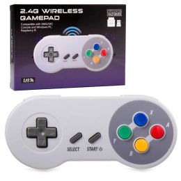 Contrôleurs de jeu Joysticks Joysticks 2.4 GHz Wireless USB / SNES Contrôleur Joystick pour la console de jeu Super NES / SFC Windows PC Mac Linux Genes