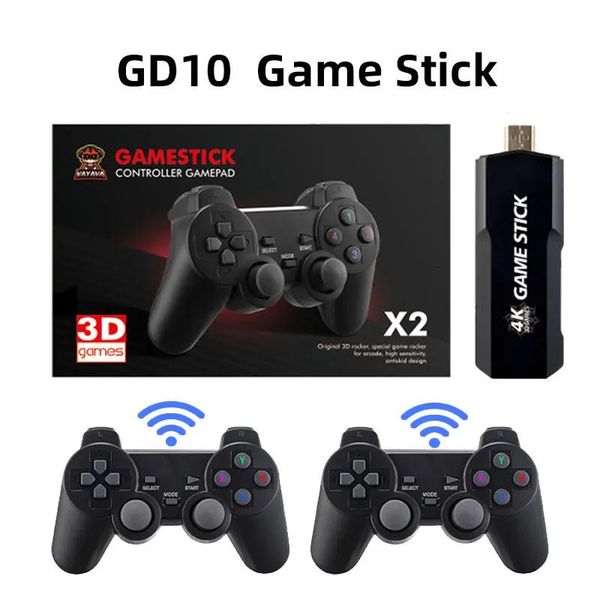 Joysticks Controladores de juegos Joysticks Stick 4K GD10 Consola de video retro Salida HD Emuelec 43 Sistema 24G Inalámbrico 3D PSP PS1 40 Simuladores Regalo