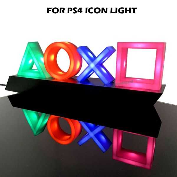 Joysticks Game Icône Light pour PS4 Playstation Music Light Control Contrôle de la lampe LED LEON LAMPE ATmosphère Décoration pour Bar USB / Batterie