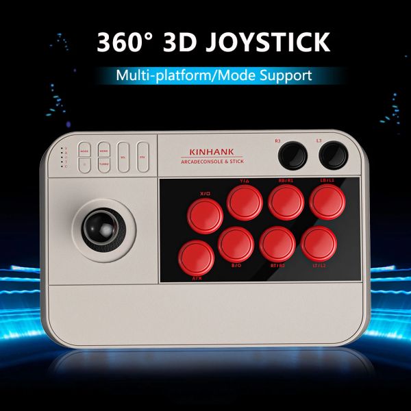 Kinhank Arcade Stick Super Console Stick avec joystick 3D adapté au lecteur de jeu vidéo rétro Super Console X Pro/Arcade Box