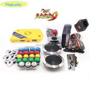 Joysticks Pandora box 9D 2222-en-1, version arcade, plateau de jeu jamma, HDMI, VGA, bricolage, ktis d'arcade avec joystick, capuchon noir, boutons, haut-parleurs, verrouillage