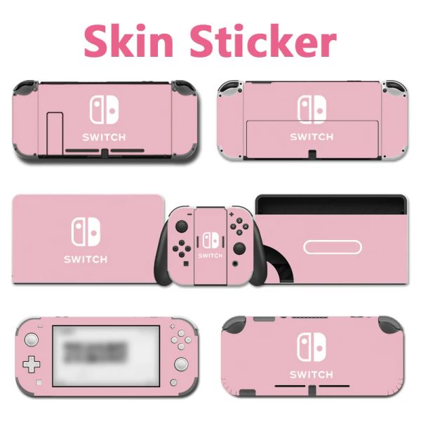 Joysticks rose vert violet noir couvercle complet protection autocollant peau pour nintendo switch oled lite