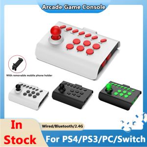 Joysticks Joystick Joystick 3 Modes de connexion Arcade Contrôleur Stick Sensitive Précise Support Turbo Sending pour PS4 / PS3 / PC