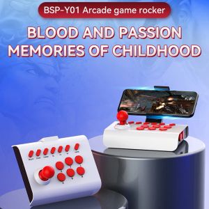 Joysticks drinkbare gaming joystick 3 verbindingsmodi vintage arcade console gevoelige precieze ondersteuning turbo serie verzenden voor ps4/ps3/pc