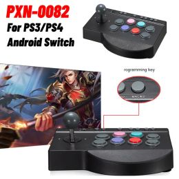 Joysticks PXN 0082 USB Street Fighter Joystick PC PS4 controlador para PS3/Xbox One/Switch/Android TV Arcade juego de lucha Fight Stick