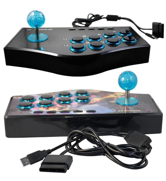 Joysticks Manette de jeu d'arcade rétro contrôleur de jeu à bascule USB 3 en 1 pour PS2/PS3/PC/Android OTG téléphone portable Android TV tablette PC TV Box