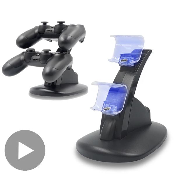 Joysticks Soporte para Sony PlayStation PS4 Play Station PS 4 Pro Slim Dualshock 4 CARGO CARGO CARGO Dock Stand GamePad