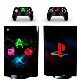 Joysticks Symbole Logo Design PS5 Disc standard Sticker Sticker Sticker Cover pour la console et les contrôleurs PS5 Sticker Sticol