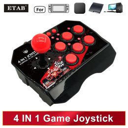 Joysticks Joystick de juego con cable USB 4 en 1 con cable USB de 3 M Consola de juegos TURBO Rocker Arcade Station para Nintendo Switch Android TV PS3 PC