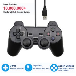 Joysticks USB Controller Game Joystic Gamepad Vibration Joystick pour PlayStation pour WinXP / Win7 / Win8 / Win10 pour PC Computer Orday