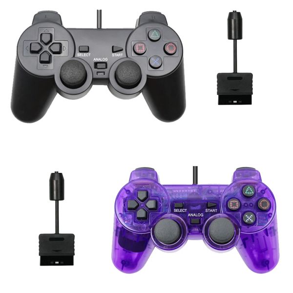 Contrôleur câblé Joysticks pour la télécommande de choc PS2 pour Playstation 2 Console Controle pour Sony PS2 Joypad Gamepad Mando pour les enfants Gift