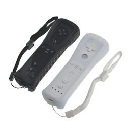 Joysticks Controladores inalámbricos Nunchuk para juegos con correa de funda de silicona para consola Nintendo Wii 40 unids/lote